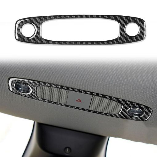 Tesla Model 3/Y Carbon Fiber Front Reading Light Panel Sticker (Black) - 1