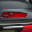 Tesla Model 3 2023 Carbon Fiber Seat Panel Stickers 7pcs Set Red RHD - 4