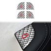 Tesla Model 3 2023+ Carbon Fiber Door Switch Stickers 4pcs Set Silver - 1