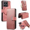 Xiaomi 14T Pro Case - MagSafe RFID Zipper Wallet Leather (Pink) - 1