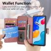 Redmi Note 11 4G Global Case - MagSafe RFID Zipper Wallet Leather (Pink) - 8