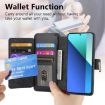 Redmi Note 13 4G Case - MagSafe RFID Zipper Wallet Leather (Black) - 8