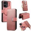 Redmi Note 13 Pro 4G Case - MagSafe RFID Zipper Wallet Leather (Pink) - 1