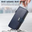 Redmi Note 13 Pro+ Case: MagSafe RFID Zipper Wallet Leather (Blue) - 7