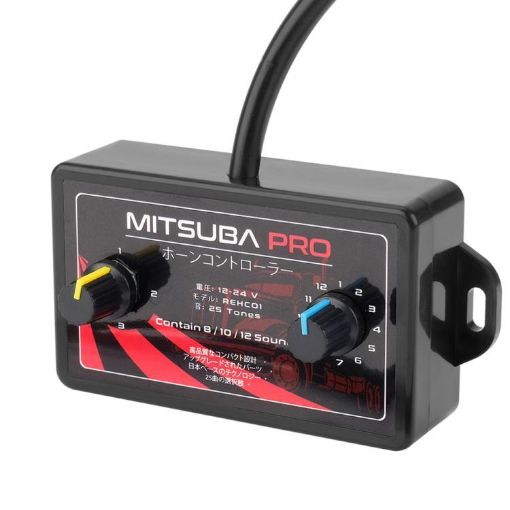 Universal Car Horn Controller 25 Sound Effects 12V/24V Speaker Black - 1