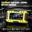 FOXSUR FBC1206F 12V 6A Car Motorcycle Battery Charger, EU Plug, Yellow - 2