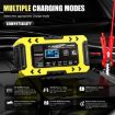 FOXSUR FBC1206F 12V 6A Car Motorcycle Battery Charger, EU Plug, Yellow - 9