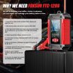 FOXSUR FTC-1206 12V Car Motorcycle Battery Charger Tester, US Plug - 3