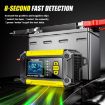 FOXSUR FTC-1206 12V Car Motorcycle Battery Charger Tester, US Plug - 9