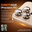 iPhone 15/15 Plus Jungle Series Kinkong Metal Camera Lens Protector Silver - 3