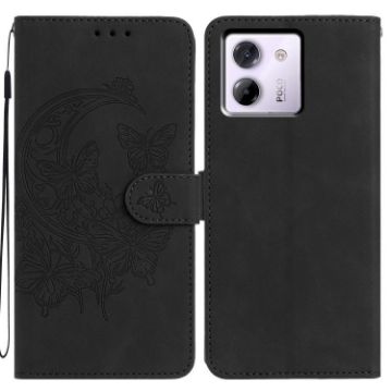 Xiaomi Poco M7 Pro 5G Black Leather Case - Moonlit Butterfly Dance - 1
