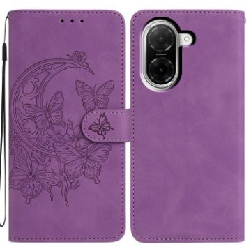 Xiaomi Poco C71 Global Purple Moonlit Butterfly Dance Leather Case - 1