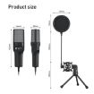 Yanmai SF-777R RGB Light Desktop Microphone with Noise Reduction & Anti-spray Net - 9