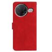 Red Embossed Leather Phone Case for Redmi K80/K80 Pro - Moonlit Butterfly - 3