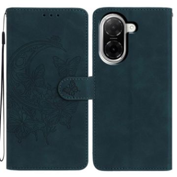 Redmi A5 4G EU Leather Phone Case - Moonlit Butterfly Dance (Green) - 1