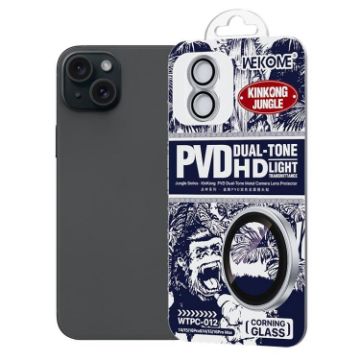 iPhone 15/15 Plus Jungle Series Kinkong Metal Lens Protector Film - 1