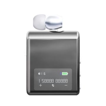K89 Business Lavalier Single Ear Bluetooth Earphones - Silver - 1