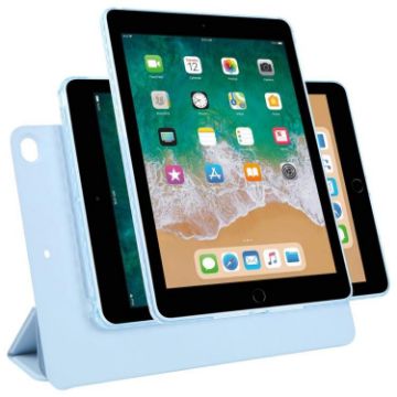 iPad 9.7 2018/2017/Air 2/1 Trifold Magnetic Leather Case Ice Blue - 1