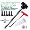 13pcs Car Tire Repair & Valve Installation Tool Set (Red) - 3