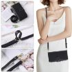 OPPO A57/A77 5G Leather Wallet Phone Case with Crossbody Strap - Black - 6