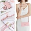 OPPO A55/A54 4G/5G Pink Leather Wallet Phone Case with Strap - 6