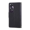 OPPO A60 4G Black Leather Wallet Phone Case with Crossbody Strap - 3