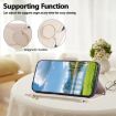 OPPO Reno12 F Leather Wallet Phone Case with Crossbody Strap - White - 5