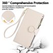 OPPO A3 Pro/A80 5G White Leather Wallet Phone Case with Strap - 4