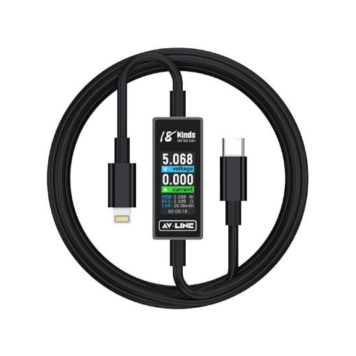 AV-Line Pro 1.2m Type-C to 8 Pin Charging Cable, 18 Kinds Detection - 1