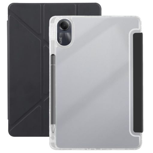 Redmi Pad SE 11/Pad 2 Clear Acrylic Leather Tablet Case - Black - 1