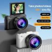 V5 64MP Retro Digital Camera 4K, 180 Flip Screen, Large Lens Black - 3