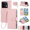 Redmi Note 13 Pro 5G Pink Leather Wallet Case with Crossbody Strap - 1
