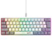 HXSJ V400 RGB Backlit Membrane Keyboard, 63 Keys, 1.7m Cable, Grey/Beige/Orange - 2
