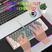 HXSJ V400 RGB Backlit Membrane Keyboard, 63 Keys, 1.7m Cable, Grey/Beige/Orange - 3