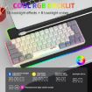 HXSJ V400 RGB Backlit Membrane Keyboard, 63 Keys, 1.7m Cable, Grey/Beige/Orange - 6