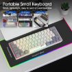 HXSJ V400 RGB Backlit Membrane Keyboard, 63 Keys, 1.7m Cable, Grey/Beige/Orange - 7