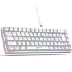 HXSJ V200 Russian Wired RGB Mechanical Keyboard, 68 Keys, 1.7m Cable, White - 1
