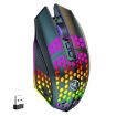 HXSJ T500 Hole Mouse - 2.4G Backlight Rechargeable Wireless (Black) - 1