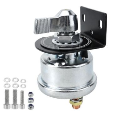 12-24V 200A Battery Disconnect Switch with Bracket - Silver Handle - 1