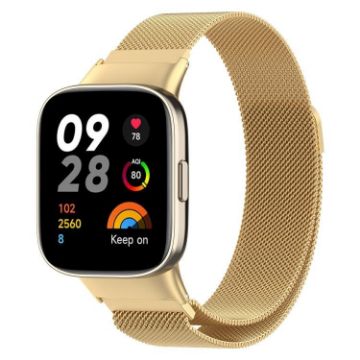 Redmi Watch 3 Milanese Magnetic Metal Mesh Band - Gold - 1