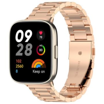 Redmi Watch 3 xDfind Stainless Steel Metal Band - Rose Gold - 1