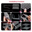 YX163 96-Hole Transparent Acrylic Paint Brush & Pencils Stand Organizer - 6