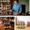 Acrylic 2 Tier Coffee Syrups Bottle Rack Organizer Black - YX164 - 7