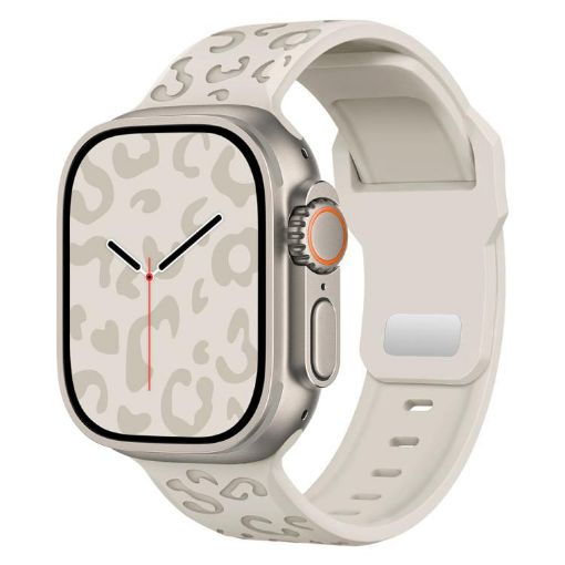 Leopard Silicone Watch Band for Apple Watch 42/41/40/38mm - Starlight - 1