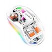 HXSJ M333 Transparent Wireless Mouse - Three Modes, White - 1