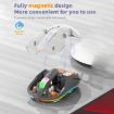 HXSJ M333 Transparent Wireless Mouse - Three Modes, White - 5