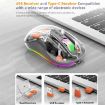 HXSJ M333 Transparent Wireless Mouse - Three Modes, Orange - 4