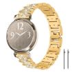 14mm Gold Steel Watch Band for Garmin Lily with Diamond Jewelry - 1