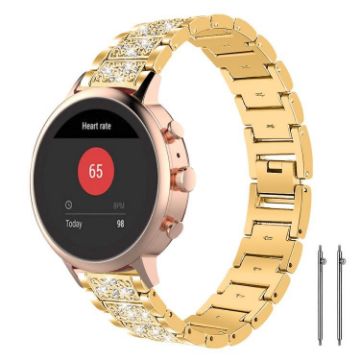 18mm Gold Steel Watch Band for Fossil Female Sport/Charter HR Diamond - 1
