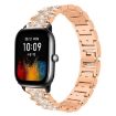 Amazfit GTS4 Mini/GTS3/2/2E/GT2 Mini Diamond Steel Watch Band Rose Gold - 1